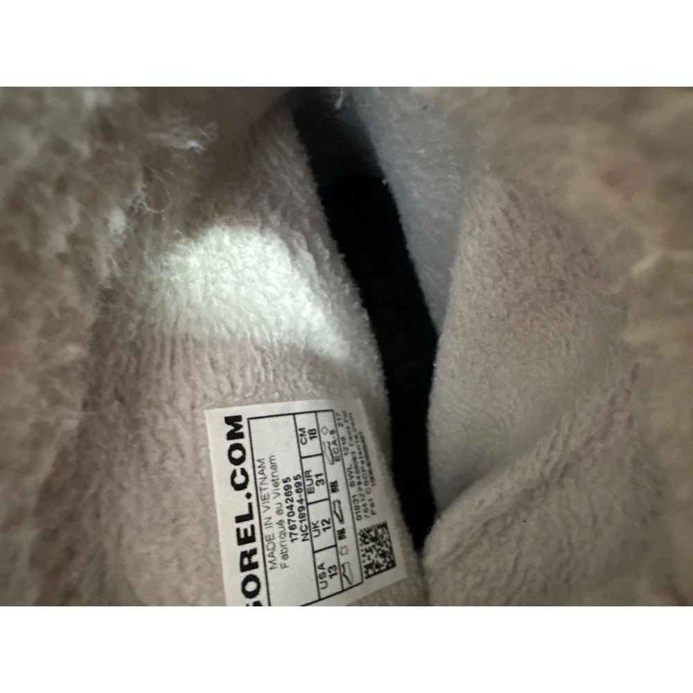 Sorel Girls Pink Black Faux Fur Waterproof Winter Snow Boots Size 13‎
